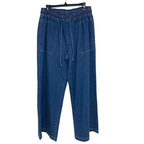 New American Eagle Womens Large Stretch Drawstring Elastic Waist Pants w Pockets - Picture 1 of 5